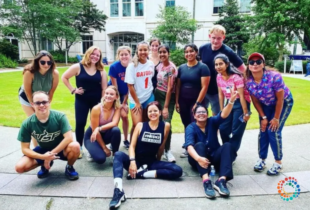 A group of Emory students at a Lifestyle Medicine Interest Group gathering
